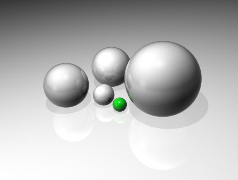 Free stock image of Reflecting Spheres created by Bjorgvin