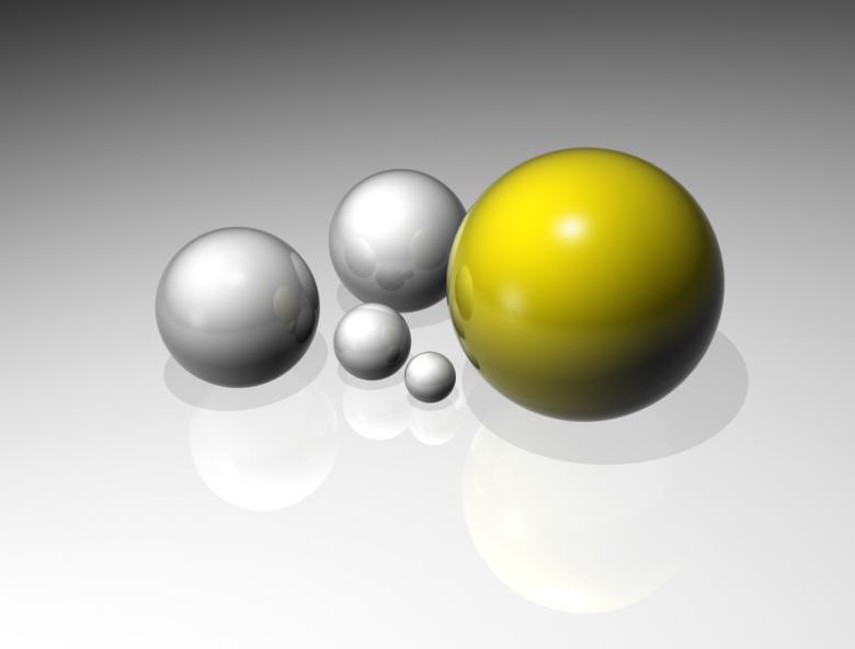 Free stock image of Reflecting Spheres created by Bjorgvin