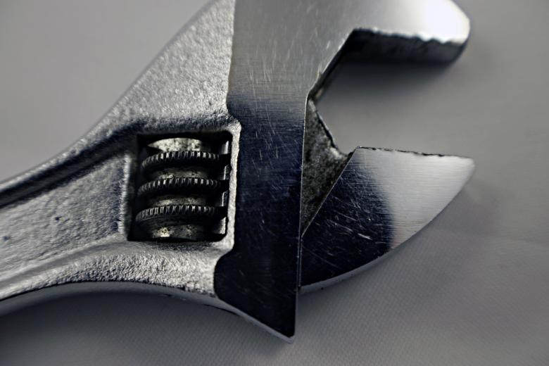 Free stock image of Adjustable steel wrench closeup created by Bjorgvin