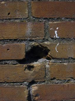 Free Stock Photo of Cracked brick wall