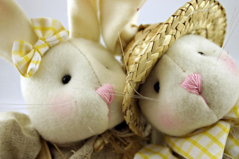Free stock image of Easter rabbits closeup created by Bjorgvin