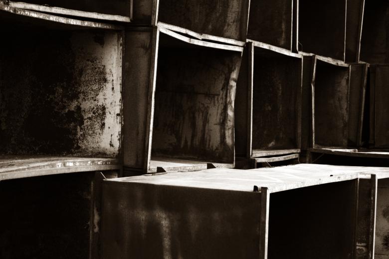 Free stock image of Piled metal boxes created by AD