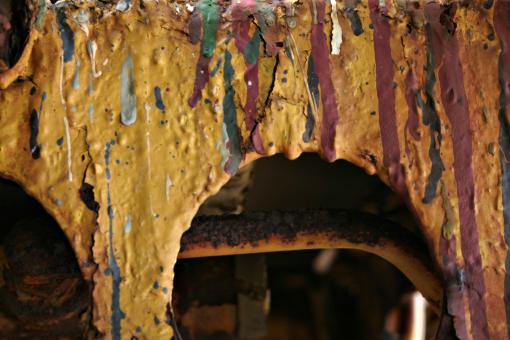 Free Stock Photo of Painted metal surface