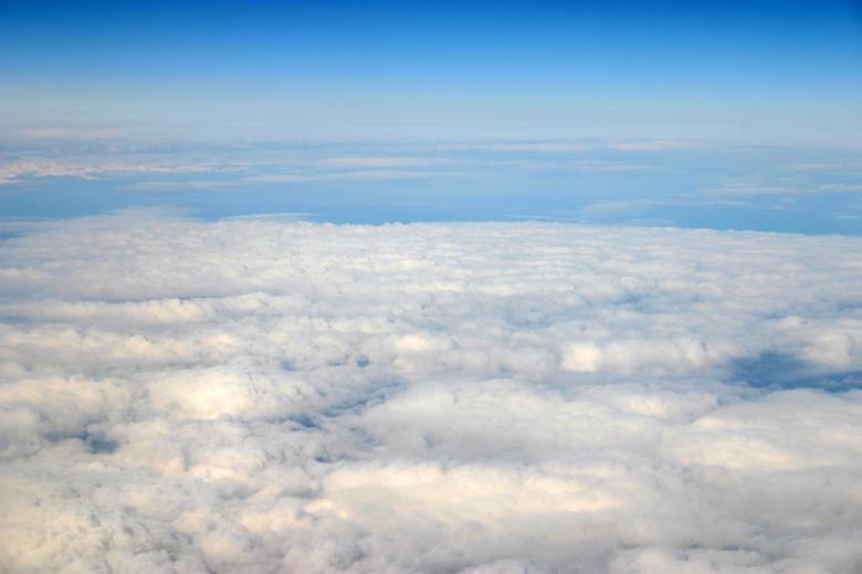 Free stock image of High altitude cloud view created by Bjorgvin