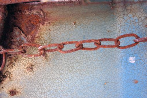 Free Stock Photo of Rusted metal chain