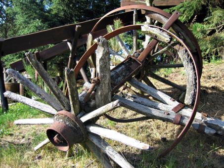 Free Stock Photo of Carriage wheel