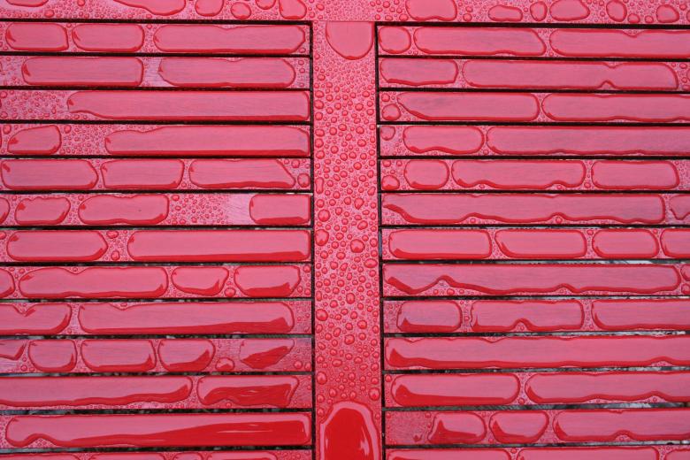 Free stock image of Water on red table created by Rob