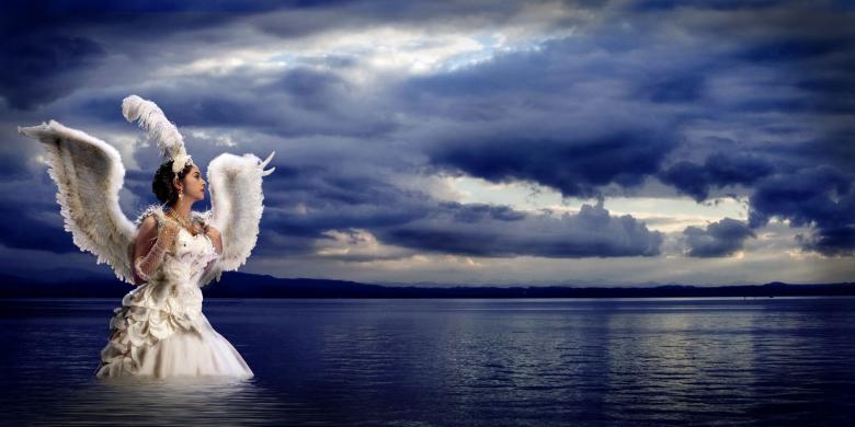 Free stock image of Angel by the beach created by SimpleLine