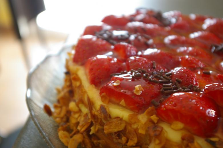 Free stock image of Strawberry cake created by frhuynh