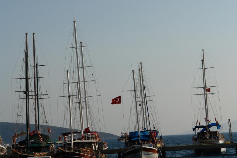 Free stock image of Sailboats at the harbor created by onder aydogdu