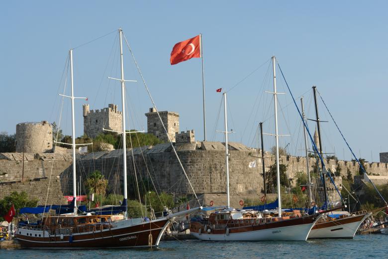 Free stock image of Bodrum castle and marina created by onder aydogdu