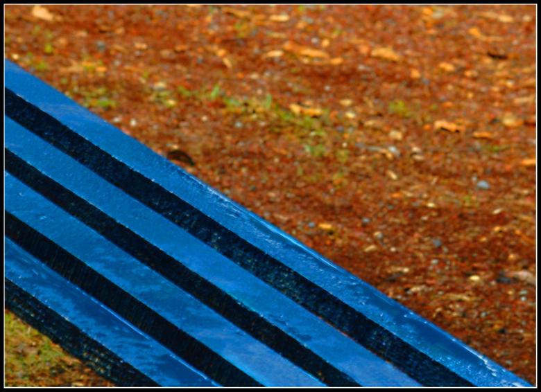 Free stock image of Blue bench created by Armen Matosyan