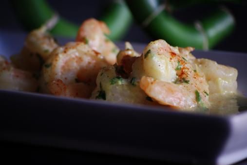 Free Stock Photo of Shrimp and curry