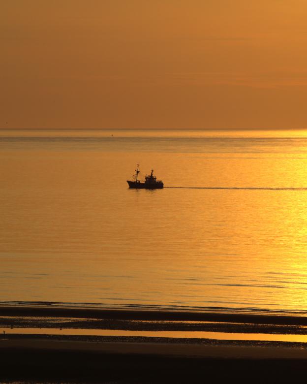 Free stock image of Sunset with fisher boat created by Marc Aert