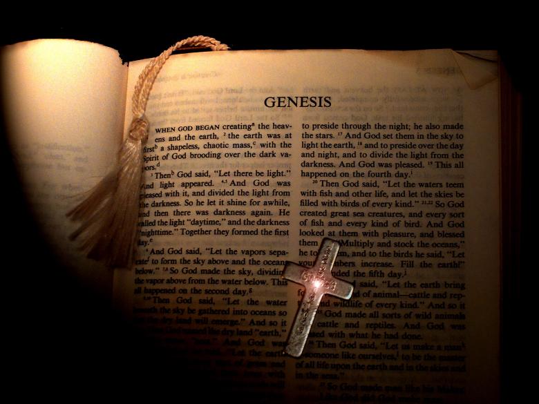 Free stock image of Genesis Bible Page created by David Hensen
