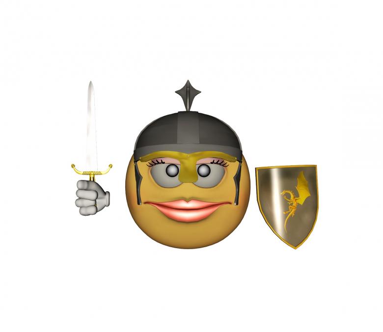 Free stock image of Smiley warrior created by massagenerd