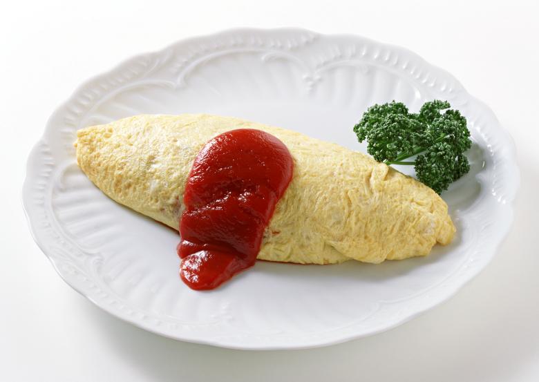 Free stock image of Omelette with Ketchup created by dihdih