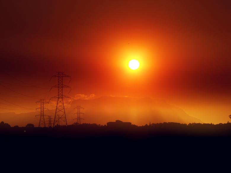 Free stock image of Fire Sunset created by Charl Christiani