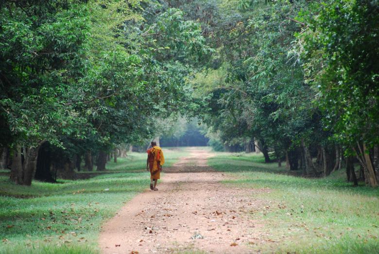 Free stock image of A walking monk created by Kadri Teev