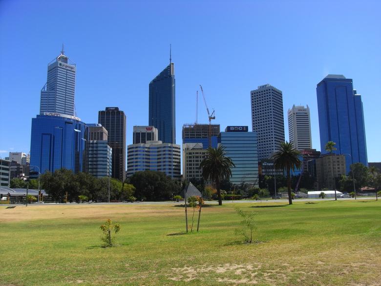 Free stock image of Perth skyline created by Jackie Skeate