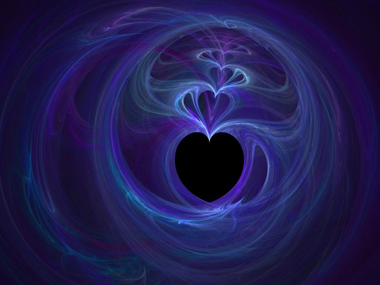 Free stock image of Purple and Blue Heartfractal created by Creativity103