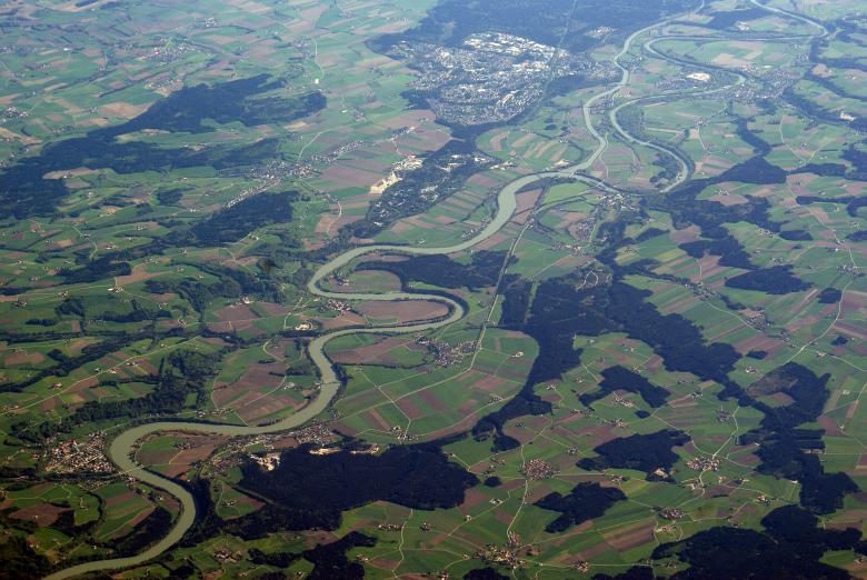 Free stock image of Curvy River Landscape from Air created by Hristo Hristov