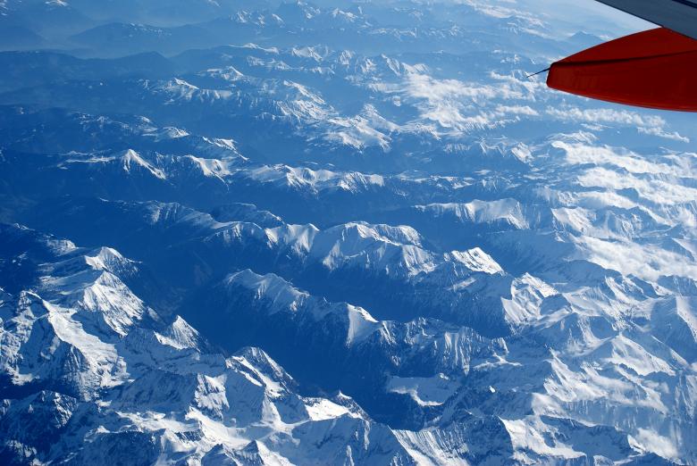 Free stock image of Alps from Airplane created by Hristo Hristov