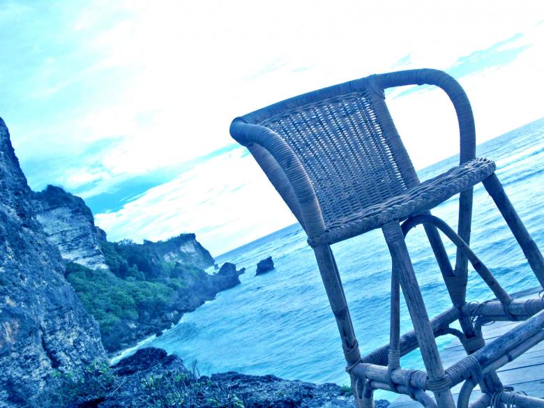 Free stock image of The chair above the sea created by voldevis