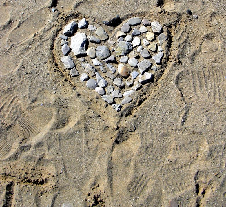 Free stock image of Beach Heart created by Brian