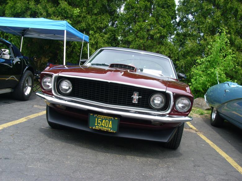 Free stock image of Burgundy Ford Mustang created by Amanda K Burczyk