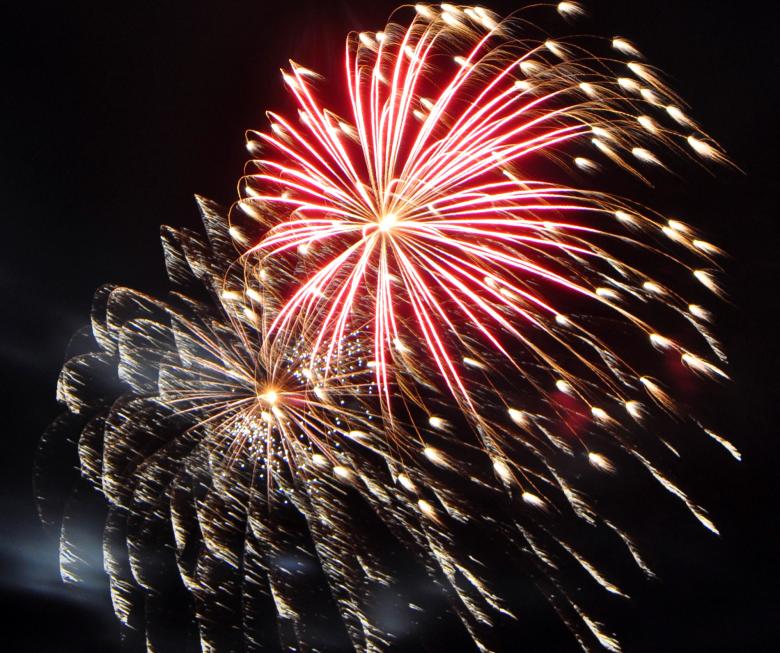 Free stock image of large colorful fireworks created by david balasa