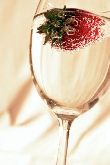 Strawberry in glass - Free Stock Photo