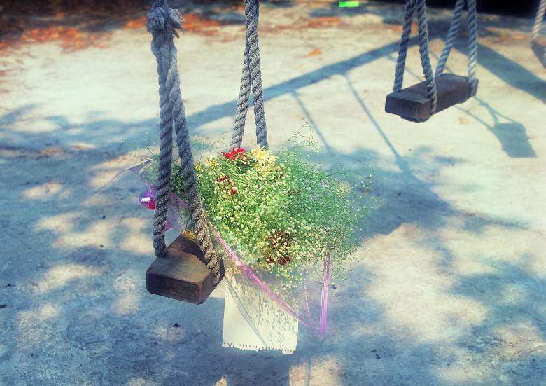Free stock image of Flower on swing set created by Henry Huy