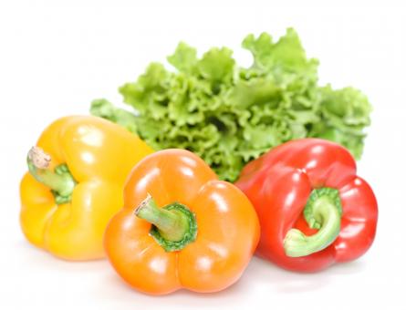 Free Stock Photo of Lettuce and peppers