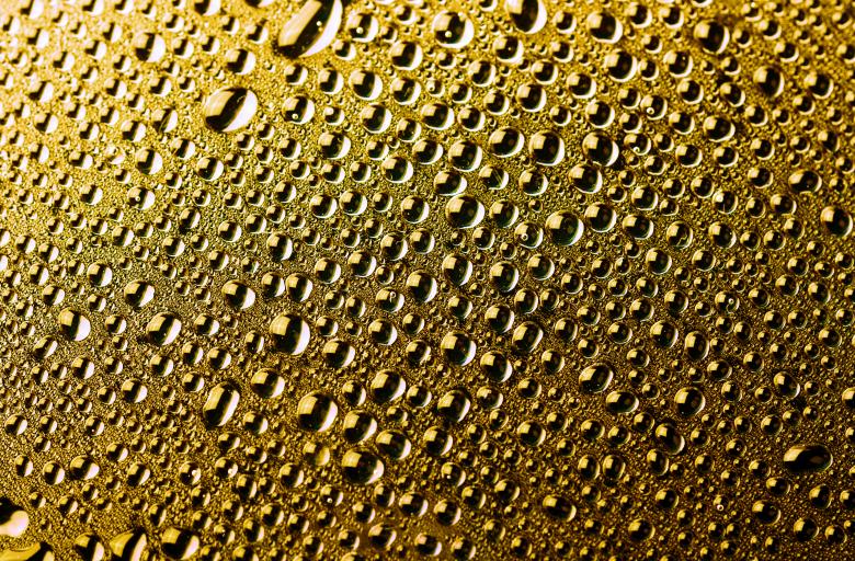 Free stock image of Water droplets golden background created by 2happy
