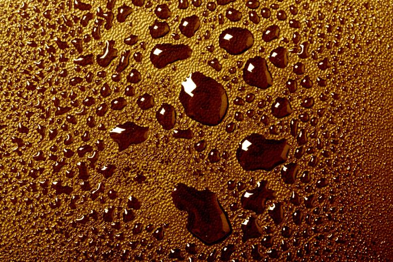 Free stock image of Orange water drops macro background created by 2happy