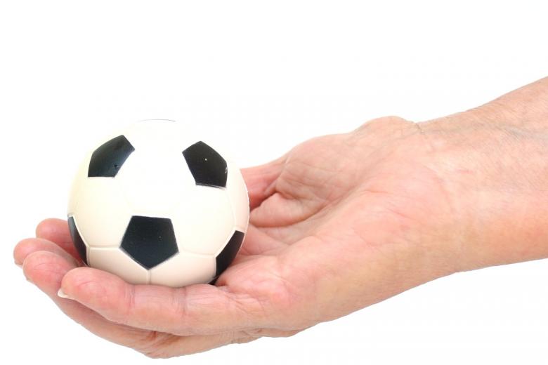 Free stock image of soccer ball in hand created by homero chapa