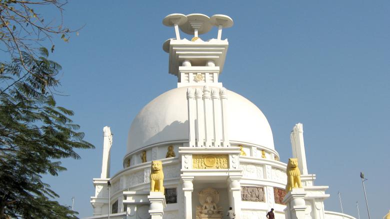 Free stock image of Shanti Stupa created by Manash Choudhuri