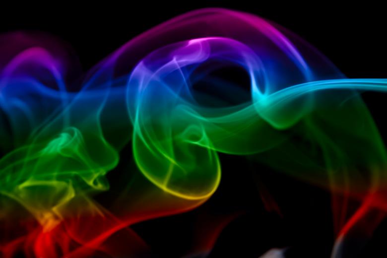 Free stock image of Rainbow Colored Smoke Waves created by 2happy
