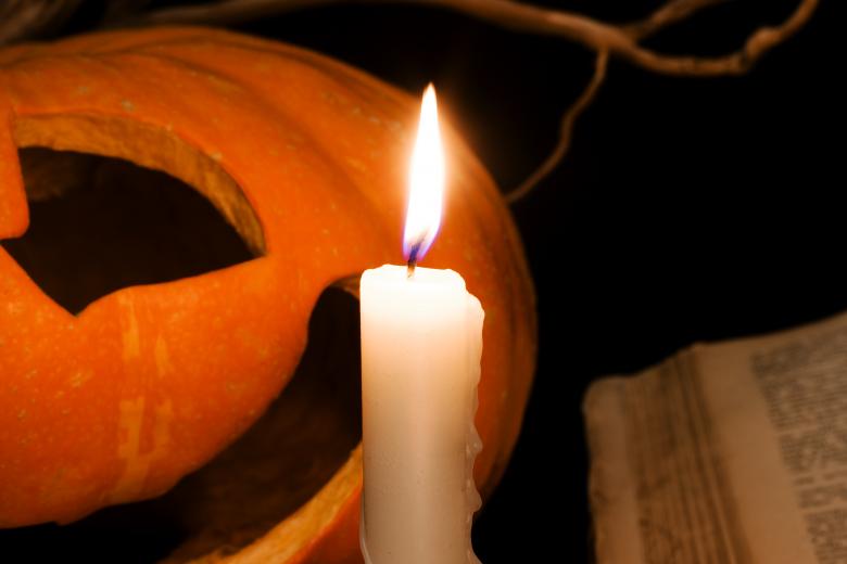 Free stock image of Pumpkin and candle created by 2happy