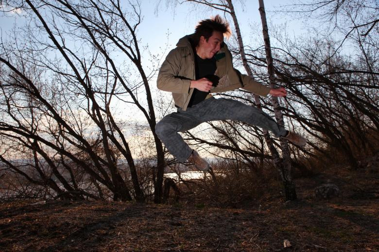 Free stock image of Man jumping created by 2happy