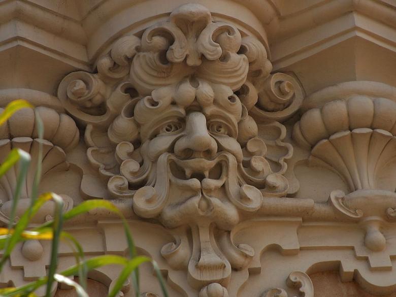Free stock image of Oriental face sculpture created by gilmartin owen