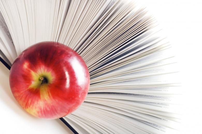 Free stock image of book and apple created by 2happy