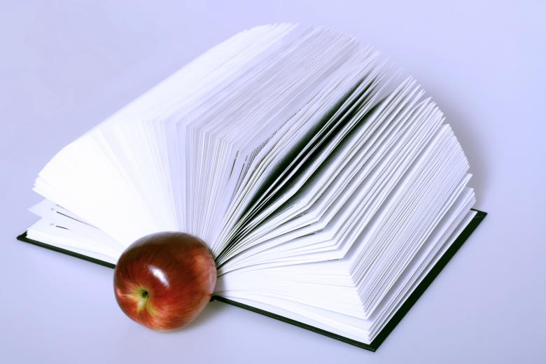 Free stock image of book and apple created by 2happy