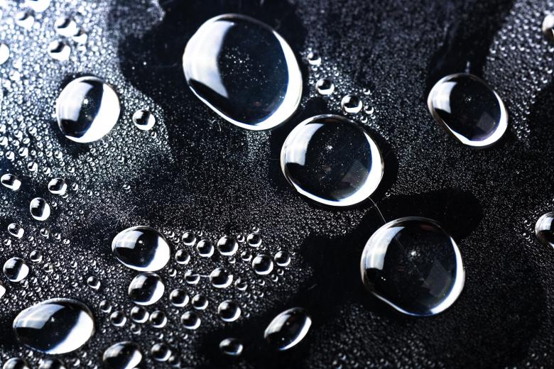 Free stock image of Large water drops on gray background created by 2happy