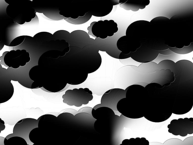 Free stock image of black and white clouds created by Katrena Patterson