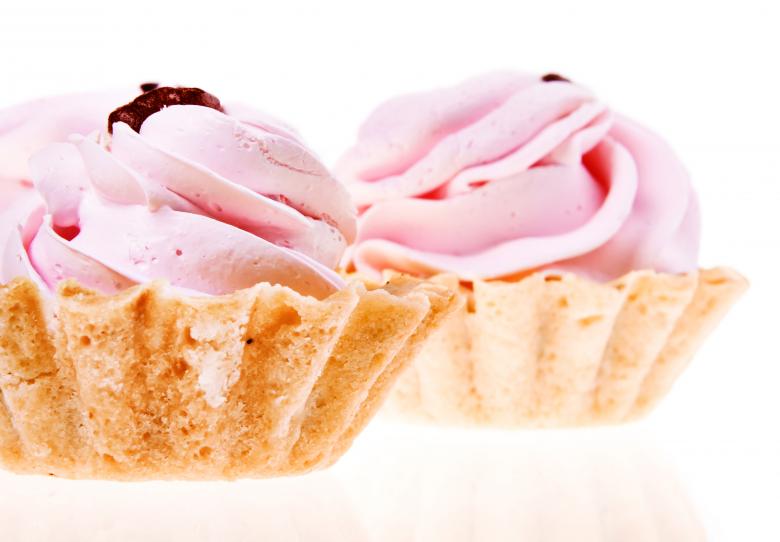 Free stock image of Two Pink Cupcakes created by 2happy