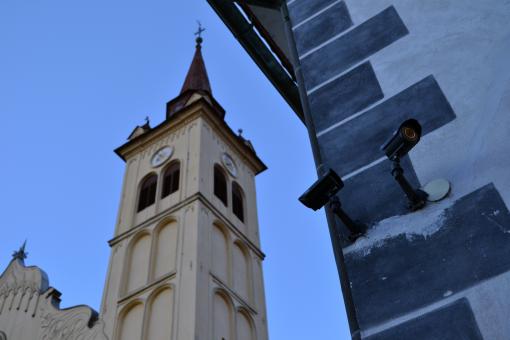 Church with a surveillance camera - Free Stock Photo