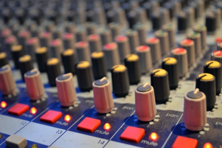 Free stock image of Buttons on an audio mixing board created by Tilen Hrovatic