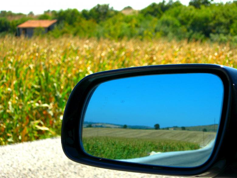 Free stock image of Car Mirror and Cornfield created by mrceviz
